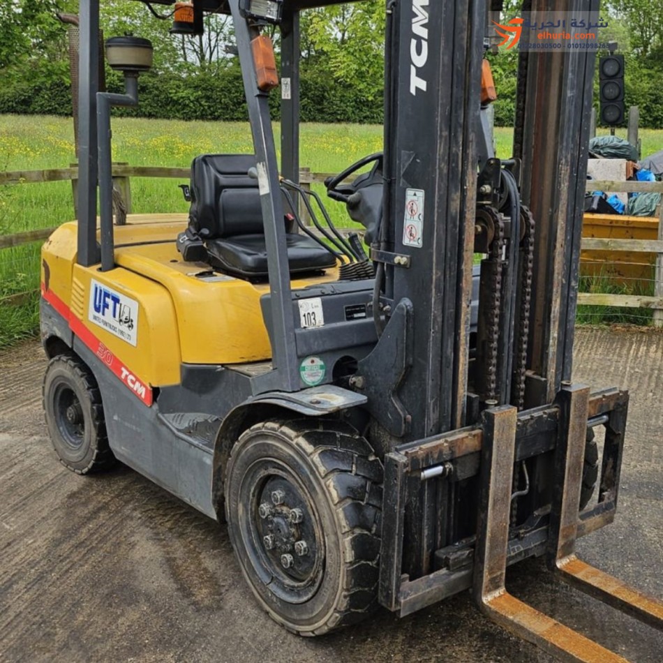 Grue TCM Diesel de 3 tonnes avec moteur Nissan TD27 - Performances de levage et d'automatisation imbattables (modèle 2008) en excellent état